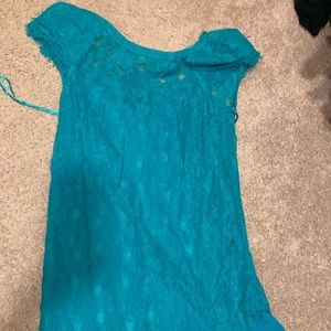 Jessica Simpson blue lace dress